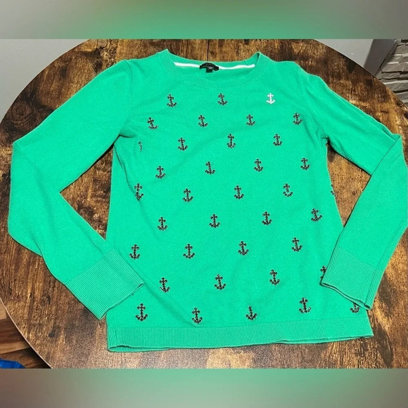 Talbots | ladies embellished anchor sweater. Size: XS - Picture 6 of 16